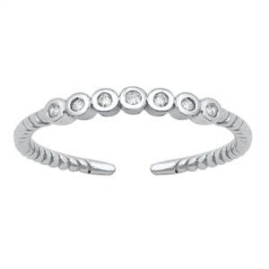 .925 STERLING SILVER BLING TOE RING